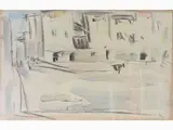 Enzo Pregno, View of Florence, 1898, mixed media on paper