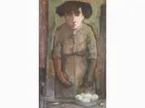 Marcello Boccacci, Country Woman, 1914, pastel on paper laid on canvas