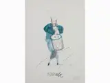 Antonio Possenti, Musicant, 1933, two mixed media sketches