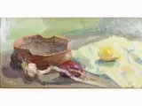 Angiolo Volpe, Still Life, oil on faesite
