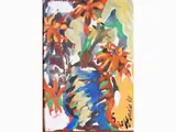 Fowers in a Vase 1974 by Silvio Loffredo, 1920, oil on cardboard, offered Oct 2019