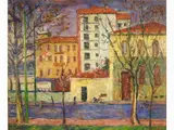 Arrigo Dreoni, View of Florence 1952, 1911, oil on faesite