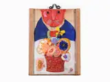 La Beppa by Antonio Possenti, 1933, oil on rooftile, offered Oct 2019