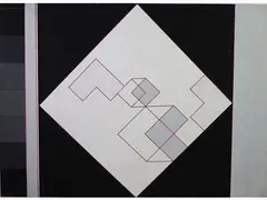 Compositions by Bruno Pecchioli, 1919, two mixed media and collage paintings on faesite and a mixed media and collage painting on canvas, offered Oct 2019