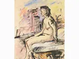 Female nude by Silvio Loffredo, 1920, mixed media on paper, offered Oct 2019