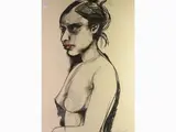 Fernando Farulli, Female Nude, 1923, mixed media on paper