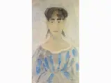 Marcello Boccacci, Female Portrait, 1914, mixed media on paper