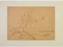 Ottone Rosai, Incidente di macchina, 1895, pencil on paper laid on cardboard