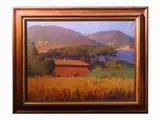 Angiolo Volpe, Baratti - Veduta con casa rossa, 1920, oil on canvas