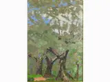Landscape with Trees by Valentino Ghiglia, 1903, oil on cardboard, offered Oct 2019