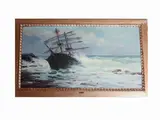 Renuccio Renucci, Seascape with Sailing Ship, 1880, oil on panel