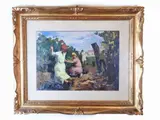 Grape Harvest by Cafiero Filippelli, 1889, oil on panel, offered Oct 2019