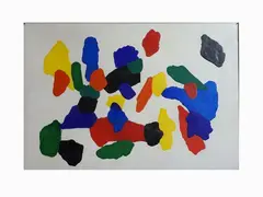 Composition 1962 by Fernando Melani, 1907, oil on cardboard, offered Oct 2019