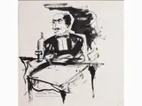 Neri Nannetti, Portrait of Marinetti, 1890, ink on cardboard