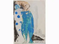 Figures by Moses Levy, 1885, mixed media sketch on paper, offered Oct 2019