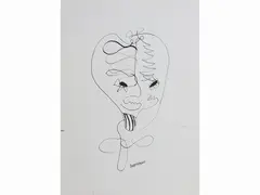Composition by Ivo Pannaggi, 1901, indian ink on paper, offered Oct 2019