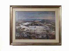 Eso Peluzzi, Snowy Landscape 1967, 1894, oil on cardboard