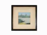 Landscape by Sergio Scatizzi, 1918, oil on cardboard, offered Oct 2019