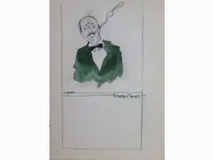 Portrait of Marinetti by Lucio Venna, 1897, mixed media on paper, offered Oct 2019