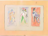 Vieri Nannetti, Studies for Figures, 1895, two mixed media sketches on paper