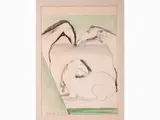 Compositions with Figures by Ugo Guidi, eight mixed media sketches on paper, offered Oct 2019