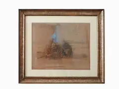 Composition by Mario Marcucci, 1910, oil on cardboard, offered Oct 2019