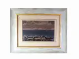 Pietro Annigoni, Seascape, 1910, oil on canvas board