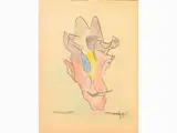 Antonio Marasco, Portrait of Marinetti, 1896, mixed media on cardboard