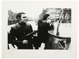 Aldo Bonasia, Rapina all'oreficeria Blesent Tiratori scelti Ivrea 1976, 1949, vintage gelatin silver print on baryta paper