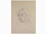 Ugo Capocchini, Study for Female Portrait, 1901, pencil on paper