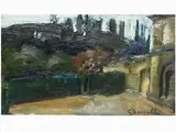 Guido Somelli, View of a Farmerhouse, 1881, oil on cardboard