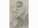Mother with Child by Nino Tirinnanzi, 1923, pencil on paper, offered Jun 2019