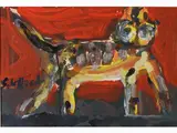 Kitten by Silvio Loffredo, 1920, oil on cardboard, offered Jun 2019