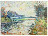 Landscape by Guido Borgianni, 1915, oil on canvas board, offered Jun 2019