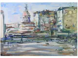 View of Florence by Enzo Pregno, 1898, oil on canvas, offered Jun 2019