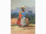 Female Figures by Renato Natali, 1883, oil on panel, offered Jun 2019