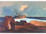 Seascape by Renato Natali, 1883, oil on panel, offered Jun 2019
