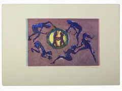 Mino Maccari, Compositions with Figures, 1898, two etchings