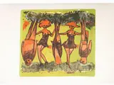 Mino Maccari, Compositions with Figures, 1898, two wood-cut prints