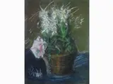Gastone Breddo, Still Life with Flowers in a Vase, 1915, pastel on paper