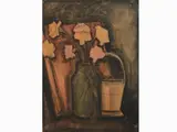 Guido Ferroni, Still Life with Flowers in a Vase, 1888, mixed media on paper