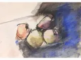Sergio Scatizzi, Still Life with Fruit, 1918, mixed media on paper