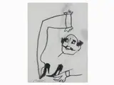 Mino Maccari, Composition, 1898, charcoal on paper