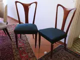 Guglielmo Ulrich, A Set of Five Walnut Chairs, 1950s