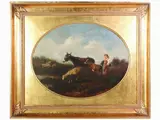 Desire Thomassin, Country Girl with Monkeys and Herds