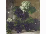 Camillo Verno, Still Life with Hortensia, 1870, oil on panel