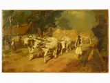 Károly Cserna, Herder with Herds, 1867, oil on canvas