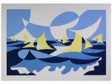 Giacomo Balla, Linee forza mare, 1871, silk-screen print