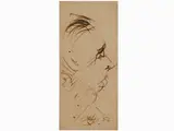Pietro Annigoni, Portrait of Nuto Innocenti 1956, 1910, ink on paper laid on cardboard