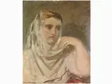 Ugo Capocchini, Portrait of a Woman with Veil, 1901, oil on canvas